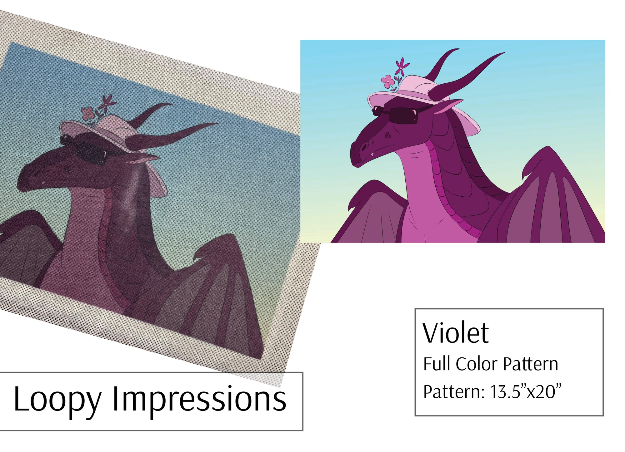 Loopy Impressions Pattern - Violet