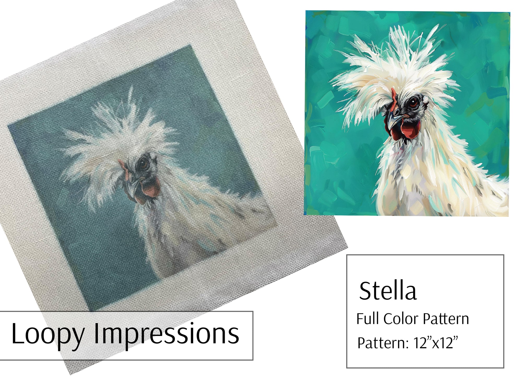 Loopy Impressions Stella Silkie Chicken