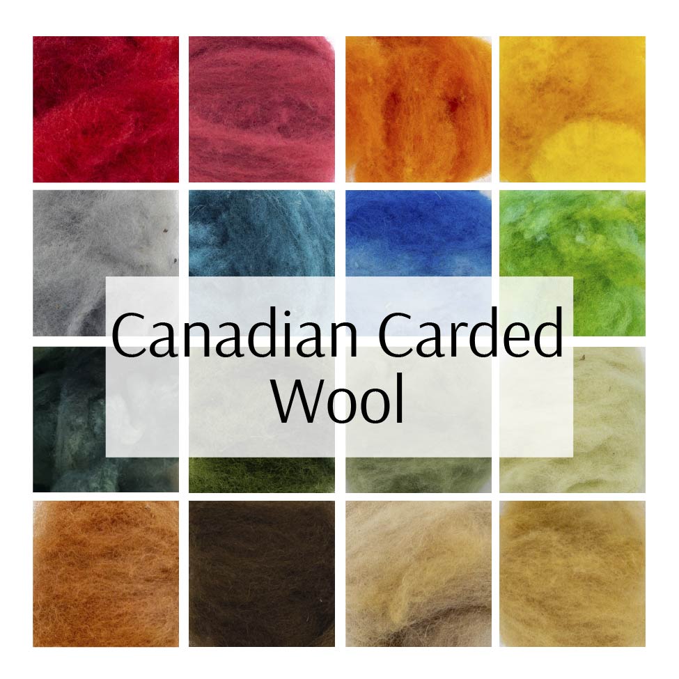 Canadian Hand Dyed Carded Wool for Needle Felting