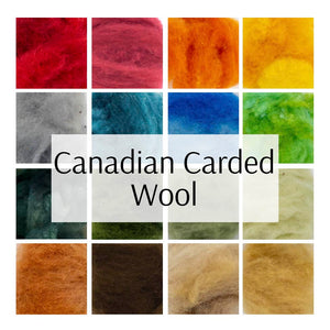 Canadian Hand Dyed Carded Wool for Needle Felting